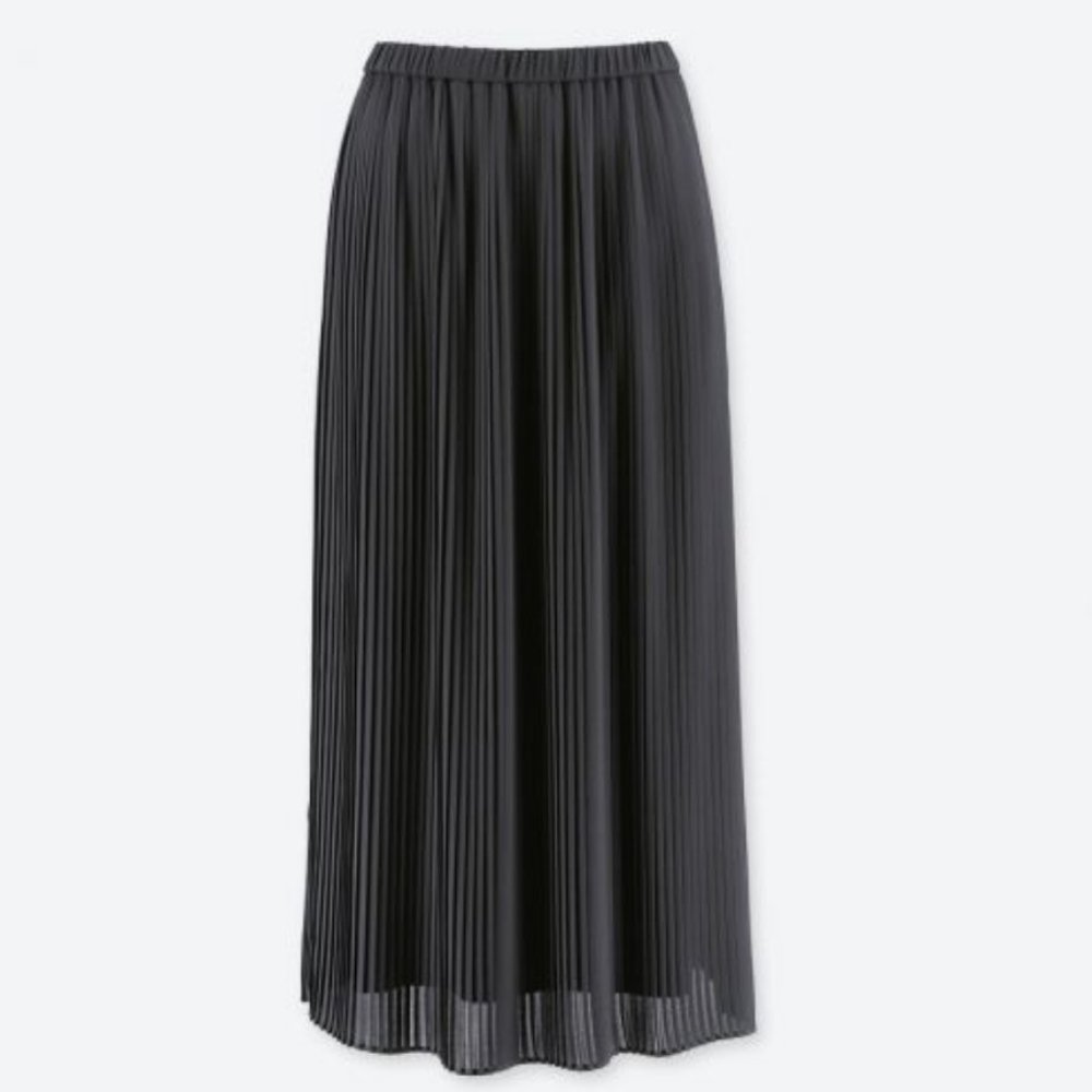 NWT Uniqlo High Waist Chiffon Pleated Skirt